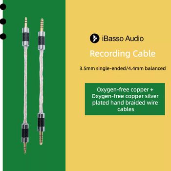 Cable de audio iBasso de 3,5 mm de un solo extremo y 4,4 mm balanceado, cable de grabación, cable de señal para amplificador de auriculares con decodificador para iBasso PB6