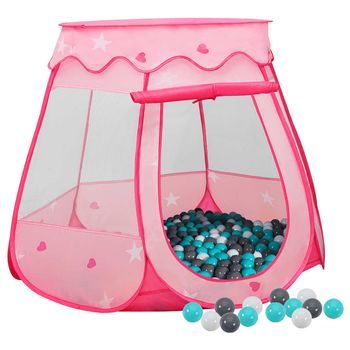 Tienda De Juegos Para Niños Con 250 Bolas Rosa 102x102x82 Cm Vidaxl