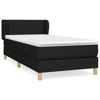 cama tapizada 203x93x88 cm tejido - negro