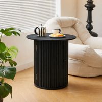 mesa auxiliar escandinava en madera negro