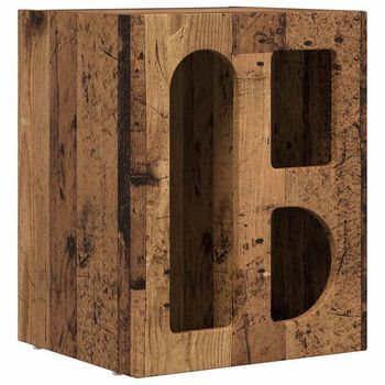 Mesita De Noche | Armario De Noche | Mesa De Noche Madera Vieja 40 X 35 X 50 Cm