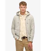 superdry para hombre m2014128a sudadera con capucha cremallera y logotipo essential gris xl casual algodon