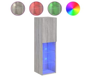Mueble tv - mesa de tv con luces led gris sonoma 30,5x30x102 cm