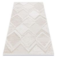 alfombra eco sisal moroc 22314 rombos zigzag boho franjas - estructu 78x150 cm