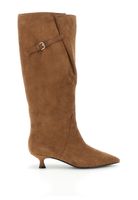 botas tubo de ante con hebilla tan