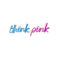 iluminacion led decorativa de plastico think pink azul 57x19x2 cm