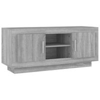 mueble tv  mueble de salon  armario tv madera contrachapada gris sonoma 102x35x45 cm