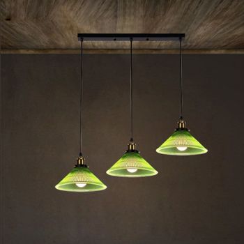 Lámpara Colgante LED de Vidrio Verde Vintage, Decoración para Sala de Estar, Lámparas Colgantes, Luminaria para Pasillo, Dormitorio, Comedor, Lámpara de Techo