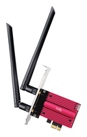 cudy adaptador de red pcie tribanda wifi 7 be9300 - bluetooth 54 - disipador termico - color negrorojo