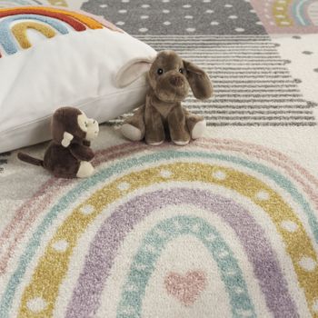 Alfombra infantil Ninique rosa 200 cm redondo