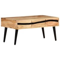 mesa de centro de madera maciza de acacia 88x50x42 cm vidaxl