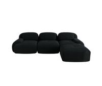 sofa modular esquineros - sin montaje ergonomico y apto para mascotas con reposabrazos extra anchos cojin de espuma 32d - negro