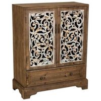 armario de madera y metal marron 83x38x102
