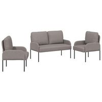 juegos de sofas con cojin 3 pcs taupe 115 x 56 x 80 cm vidaxl