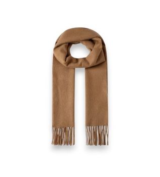 Hackett London para hombre. HM0400108 Bufanda Solid Patch Cash beige (OSFA), Casual, Clásico, Cachemir
