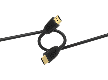 Cable HDMI - ISY IHD-9029, High Speed con Ethernet, 10m, Máx. Resolución 4K, Chapado en oro, Soporte HDR, 18 Gbps, Negro