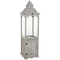 farol de madera 30x30x112h cm
