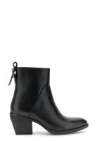 botines de piel con detalle trasero black
