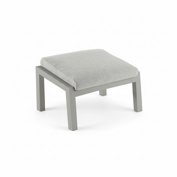 Reposapies Exterior De Aluminio Con Cojin, Color Gris, 39x47x60