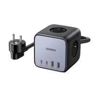estacion de carga ugreen nexode diginest 65w gan 7 en 1 3xca 2xusb c 2xusb a cable 18m