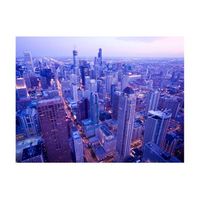 papel pintado 3d - luces timidas al amanecer en chicago 350x270 cm