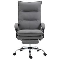 vinsetto silla de masaje reclinable con 6 puntos de masaje y 5 modos con funcion de calefaccion ajustable 66x74x114-1215 cm gris   aosom espana