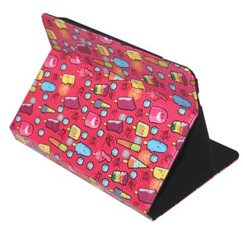 SilverHT Cool Ice Pop Funda Universal Estampada Roja para Tablets de 9