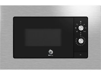 Microondas integrable - Balay 3CG6112X3, Potencia 800W, 5 niveles, 20 L, Función Grill, Asistente de limpieza con agua, Inox