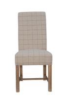 kira natural checked chairs - natural