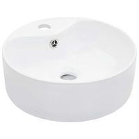 lavabo con rebosadero 36x13 cm ceramica blanco vidaxl
