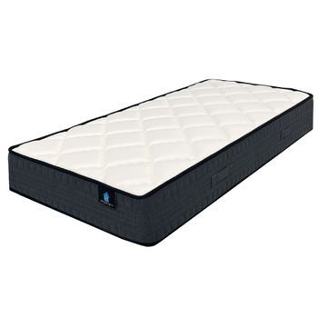 Colchón Alpha Para Descanso Dormitorio En Color Blanco Con Núcleo De Muelles Ensacados Con 25 Cm De Altur