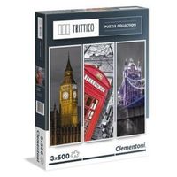 clementoni puzzle 3x500 londres triptico
