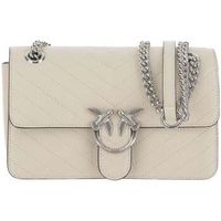 pinko bolso bolso con solapa love one light mini vitello wr blanco para mujer