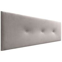 dhome cabecero de terciopelo liso con botones 135x50 camas 120135140 - beige