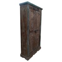 armario de madera marron 121x45x220
