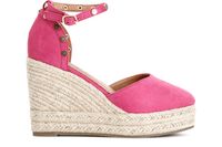 sandalias de tela y cuna de esparto hot pink 40