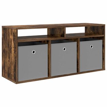 Mueble Bajo Con Cajón Roble Ahumado 102 X 32 X 48,5 Cm Vidaxl