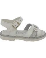 de huran sandalia piel nina blanco