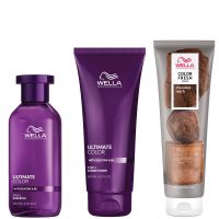 ultimate color shampoo conditioner and color fresh mask bundle for all coloured hair - chocolate touch