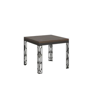 Mesa Tipo Libro 90x90/180 Cm Ghibli Libra Nogal Estructura Antracita