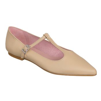 Bailarina punta camel hebilla