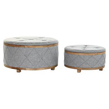 Descalzadora Set 2 Poliester Madera 80x80x43