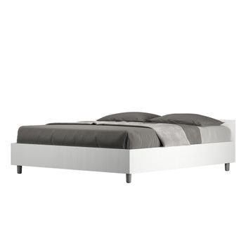 Cama Con Almacenaje 160x200 Fresno Blanco Nuamo