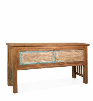 Consola de teca reciclada bicolor anch. 180 cm