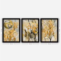 cuadro decorativo enmarcado 3sc132 multicolor 35x45 cm 3 piezas