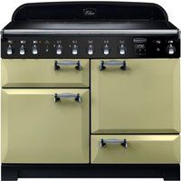 rangemaster elan deluxe ela110eiog 110 cm electric induction range cooker - green  chrome green