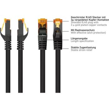 Cable de red Varia CAT7 S/FTP 15 m TPE negro
