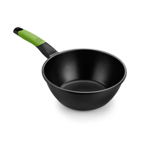 wok prior bra 3l aluminio fundido teflon antiadherente verde a121472