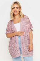yours cardigan rosa estilo crochet mujer curvy y tallas grandes yours