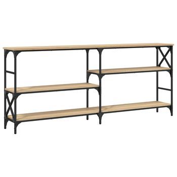 Mesa Consola Madera De Ingeniería Roble Sonoma 180x29x76,5 Cm Vidaxl